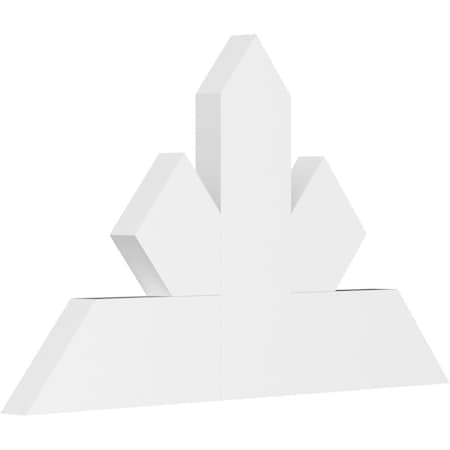 Ekena Millwork Saratoga Architectural Grade PVC Gable Bracket, 36"W x 21"H x 2"D x 6"F, 14/12 Pitch GBP036X21X0206SAR00
